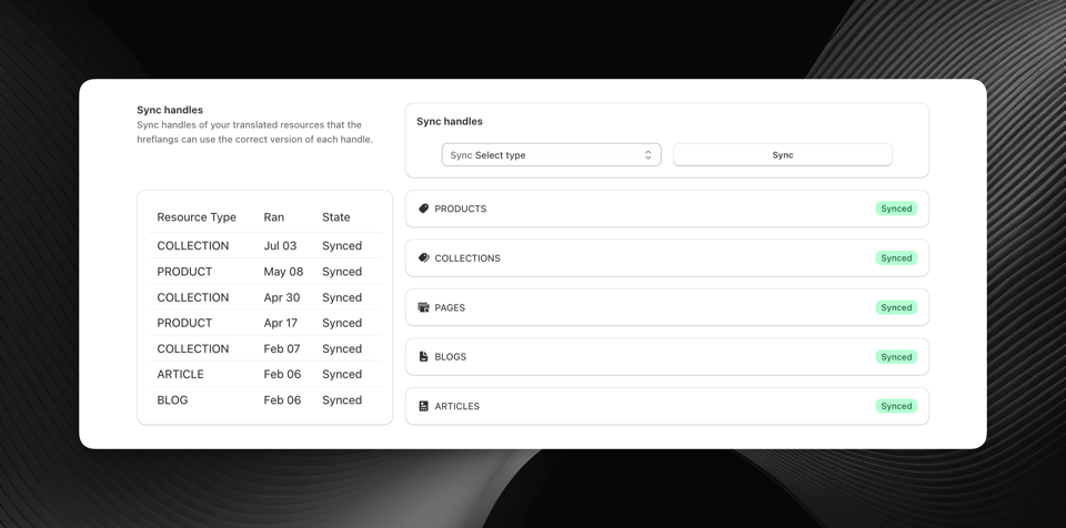 Custom Shopify app managing hreflang tags across Padel Pro Shop's regional storefronts