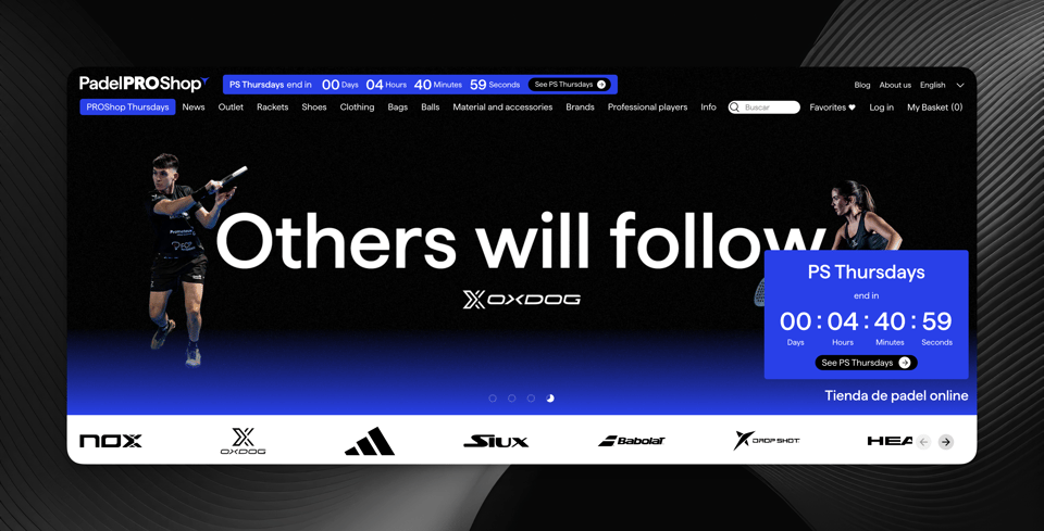 Pro Shop Thursdays weekly drop landing page with countdown timer